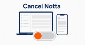 Nottaの解約手順を解説する記事のアイキャッチ画像